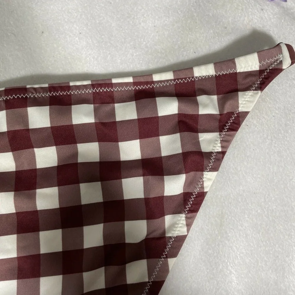 NEW‎ $88 Solid & Striped Gingham Bikini Bottoms